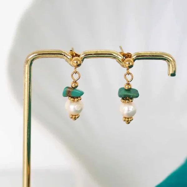 Boucles d'oreilles - Olympe (Turquoise) – Image 2